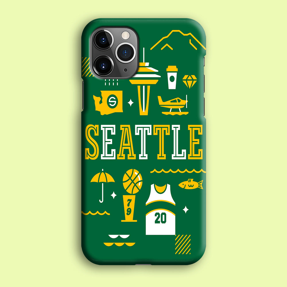 Seattle SuperSonics Basketball iPhone 12 Pro Case