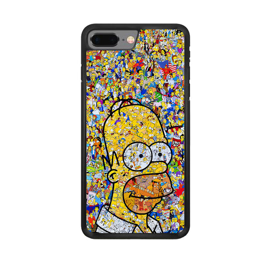 Simpson Homer Sticker Collection iPhone 7 Plus Case