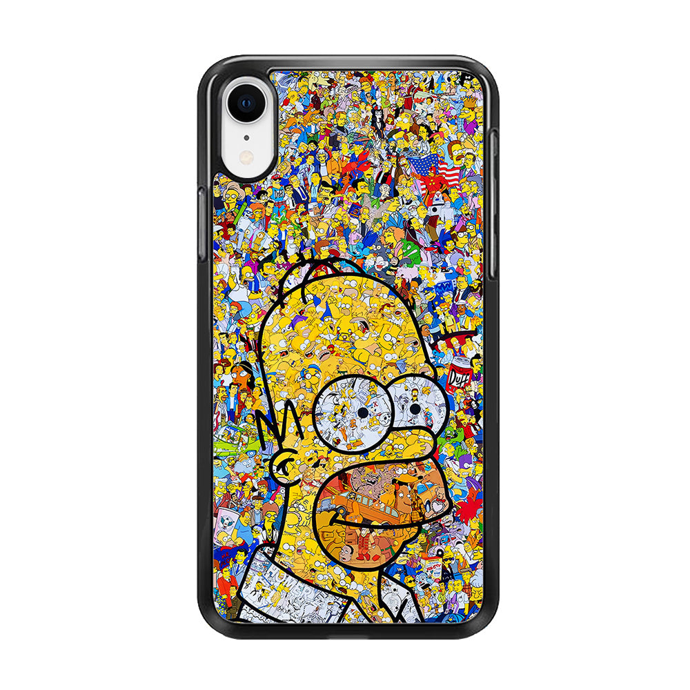 Simpson Homer Sticker Collection iPhone XR Case