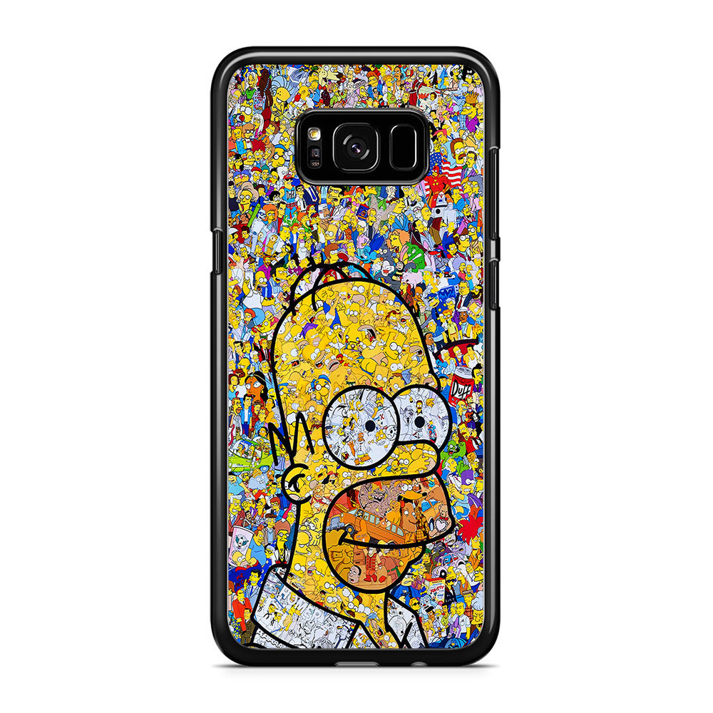 Simpson Homer Sticker Collection Samsung Galaxy S8 Case