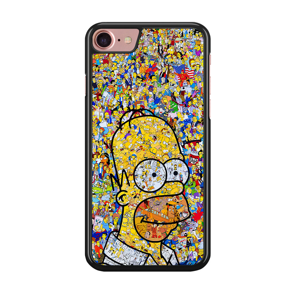 Simpson Homer Sticker Collection iPhone SE 2020 Case