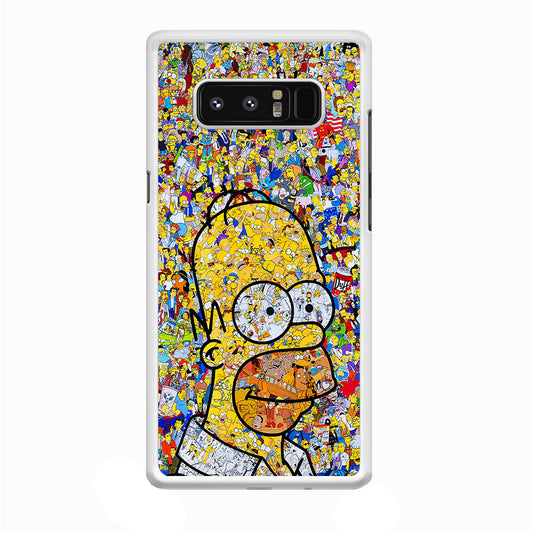 Simpson Homer Sticker Collection Samsung Galaxy Note 8 Case