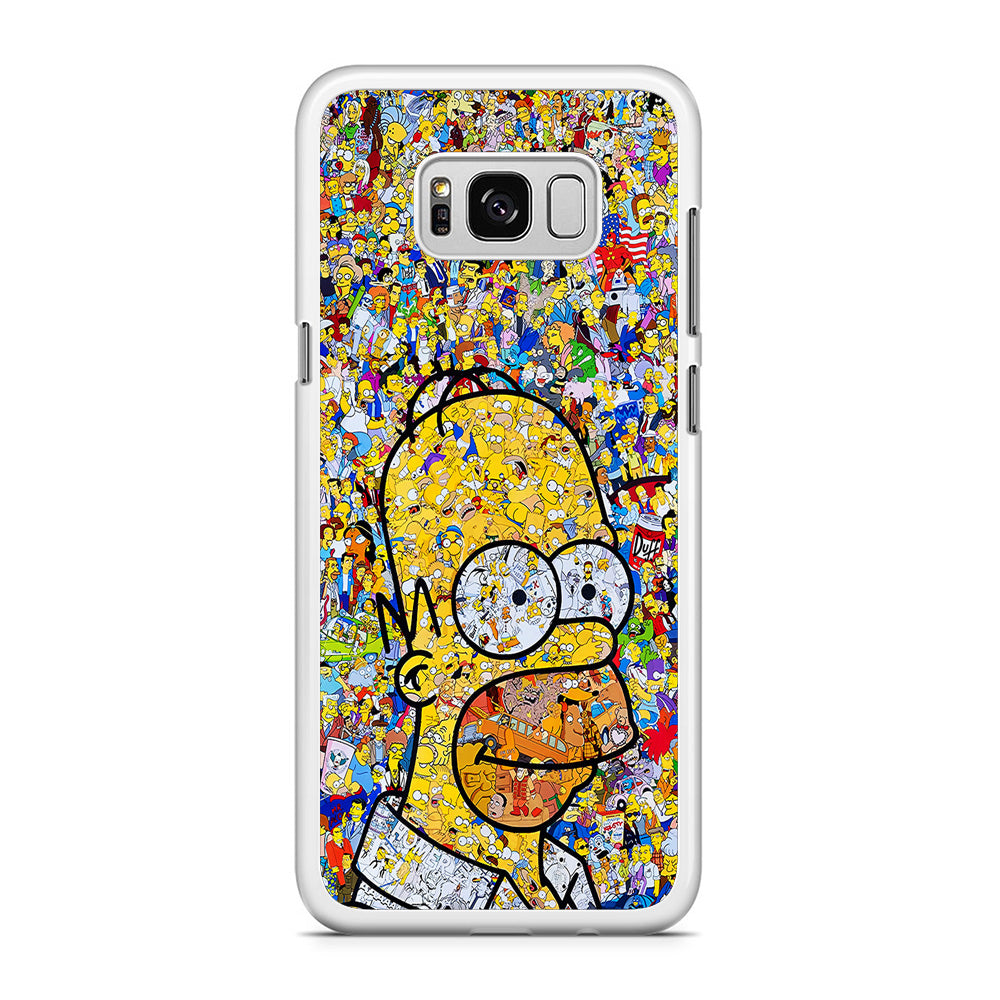 Simpson Homer Sticker Collection Samsung Galaxy S8 Case