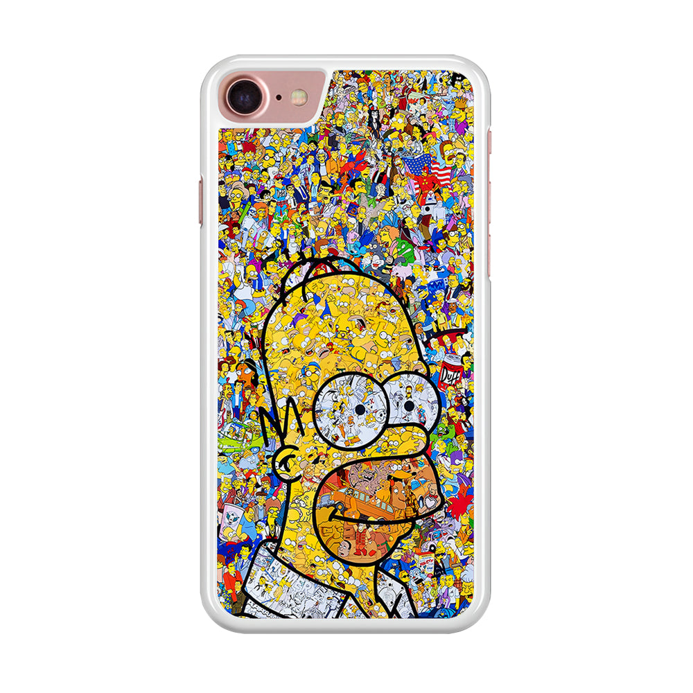 Simpson Homer Sticker Collection iPhone SE 2020 Case