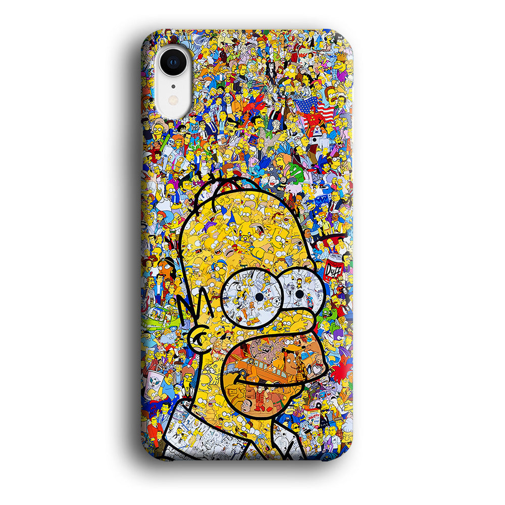 Simpson Homer Sticker Collection iPhone XR Case