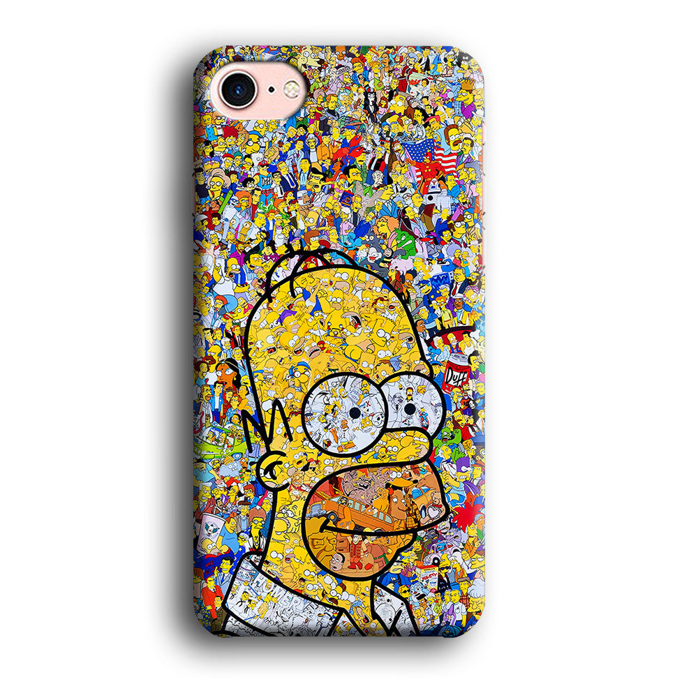 Simpson Homer Sticker Collection iPhone 8 Case