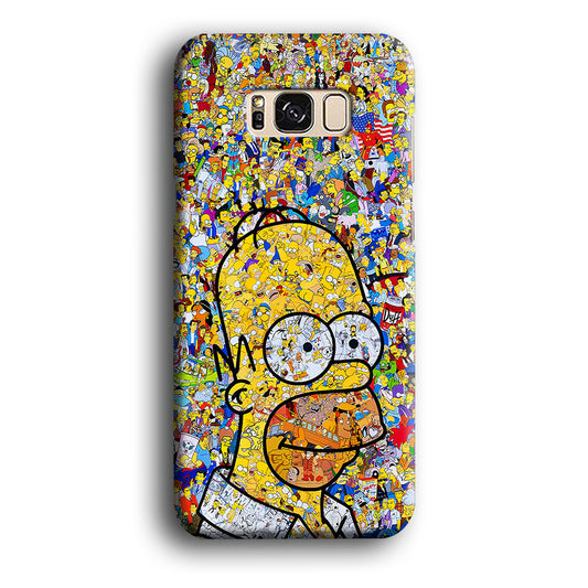 Simpson Homer Sticker Collection Samsung Galaxy S8 Case