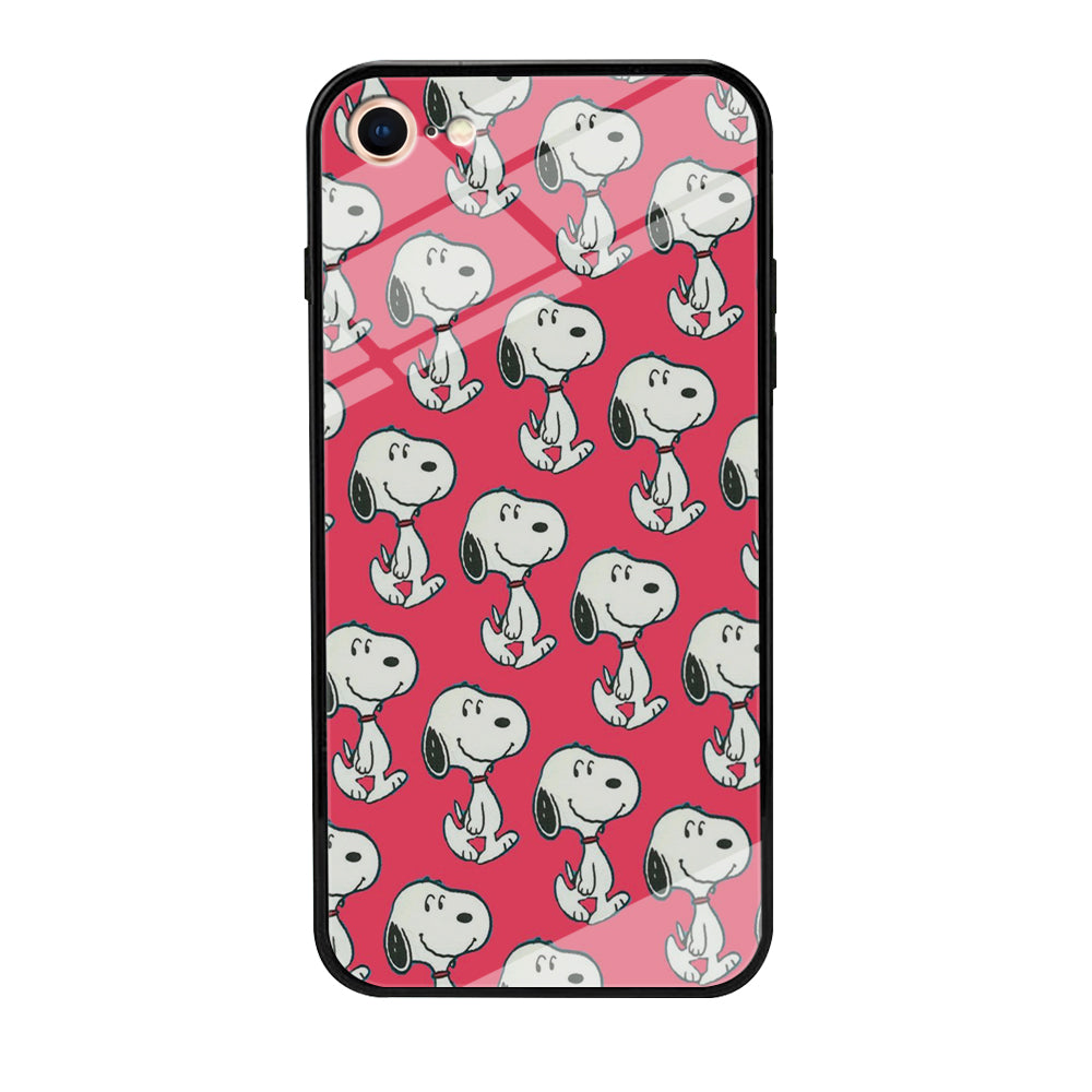 Snoopy Pattern Red iPhone 8 Case