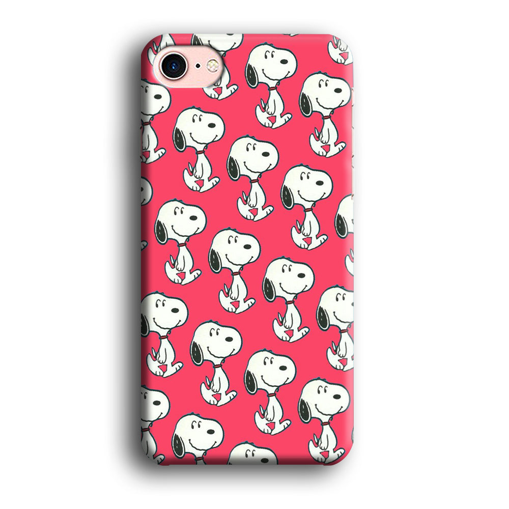 Snoopy Pattern Red iPhone 8 Case