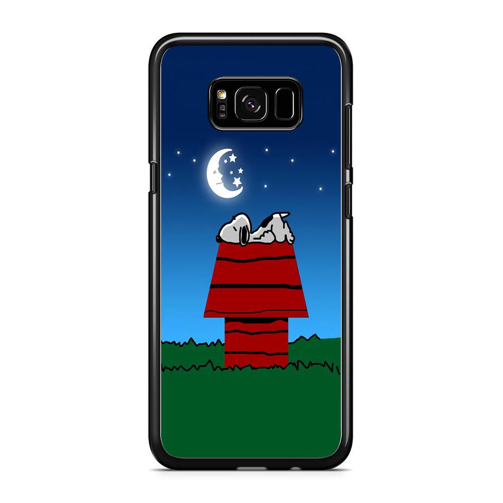 Snoopy Sleeps at Night Samsung Galaxy S8 Plus Case