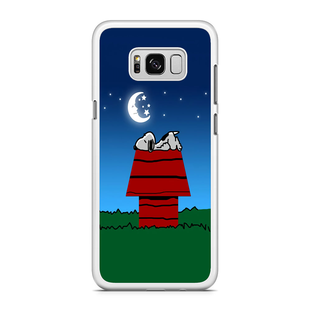 Snoopy Sleeps at Night Samsung Galaxy S8 Plus Case