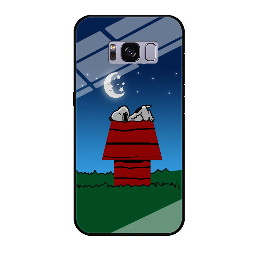 Snoopy Sleeps at Night Samsung Galaxy S8 Plus Case