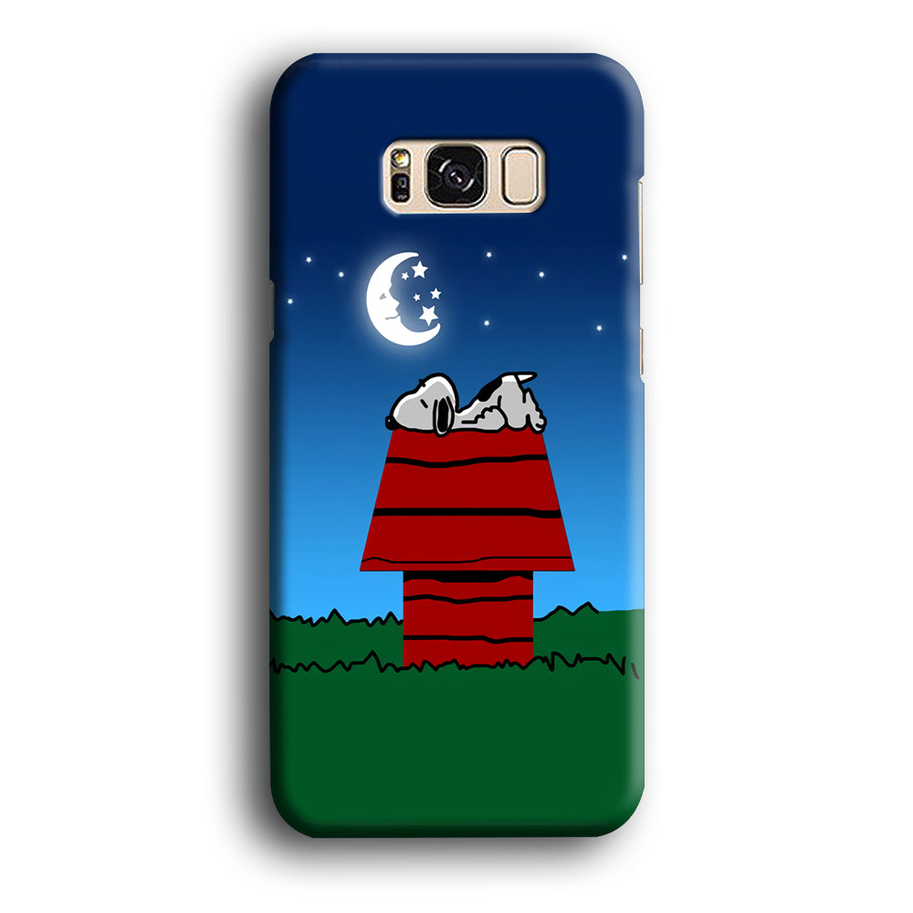 Snoopy Sleeps at Night Samsung Galaxy S8 Plus Case