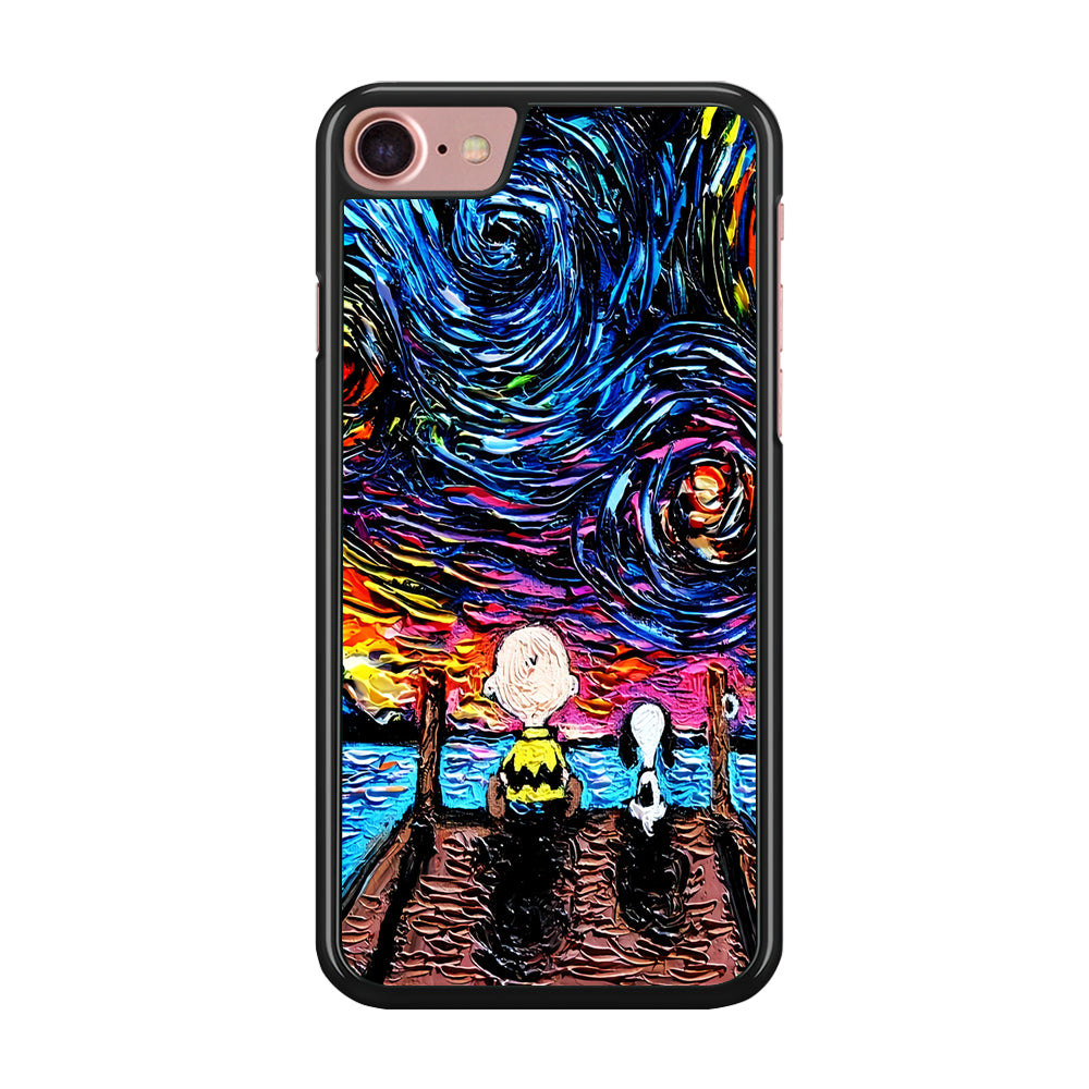 Snoopy Van Gogh's Starry Night iPhone SE 2020 Case