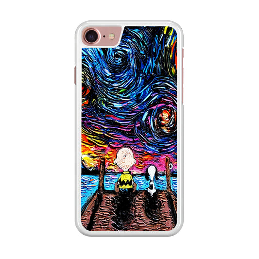 Snoopy Van Gogh's Starry Night iPhone SE 2020 Case