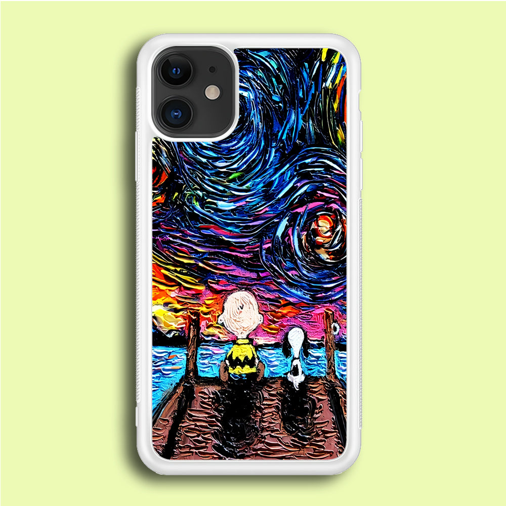 Snoopy Van Gogh's Starry Night iPhone 12 Case