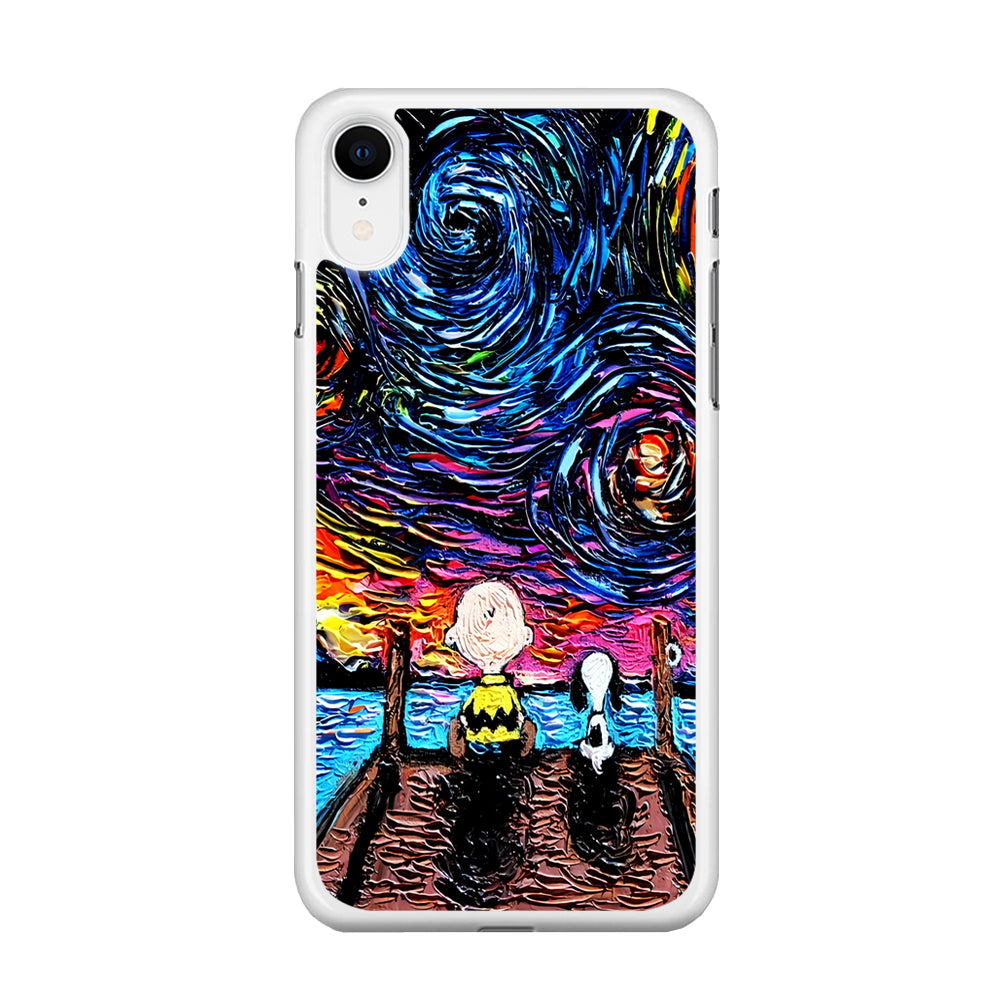 Snoopy Van Gogh's Starry Night iPhone XR Case