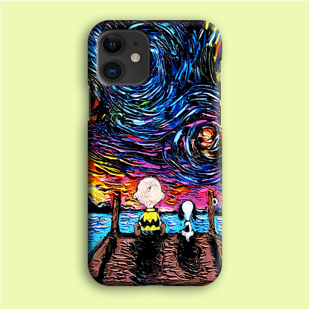 Snoopy Van Gogh's Starry Night iPhone 12 Case