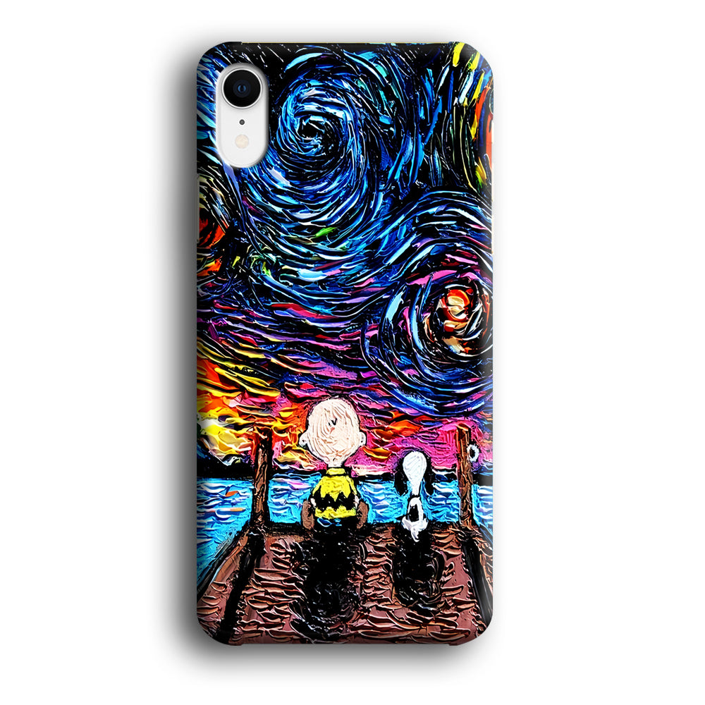 Snoopy Van Gogh's Starry Night iPhone XR Case