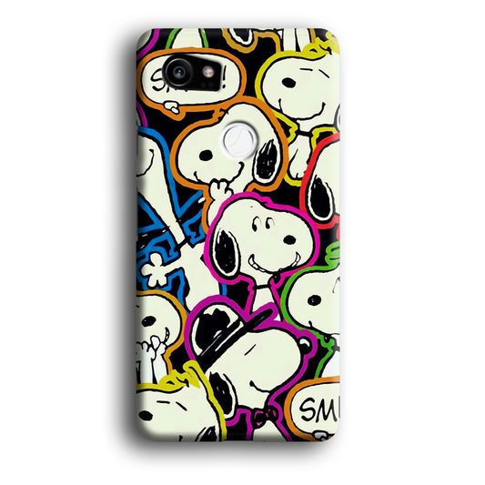 Snoopy Doodle Google Pixel 2 XL 3D Case