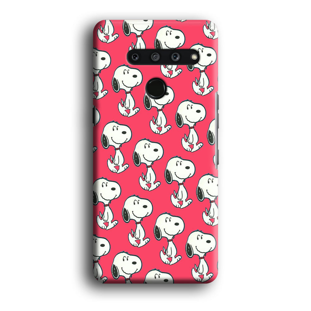 Snoopy Pattern Red LG V50 3D Case