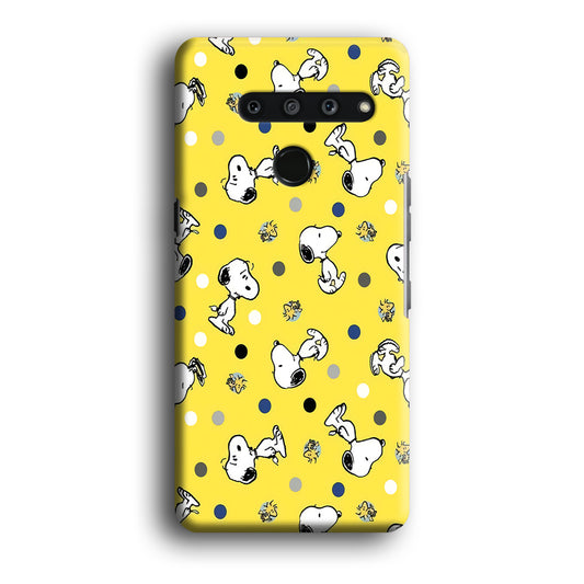 Snoopy and Woodstock Yellow Polka LG V50 3D Case