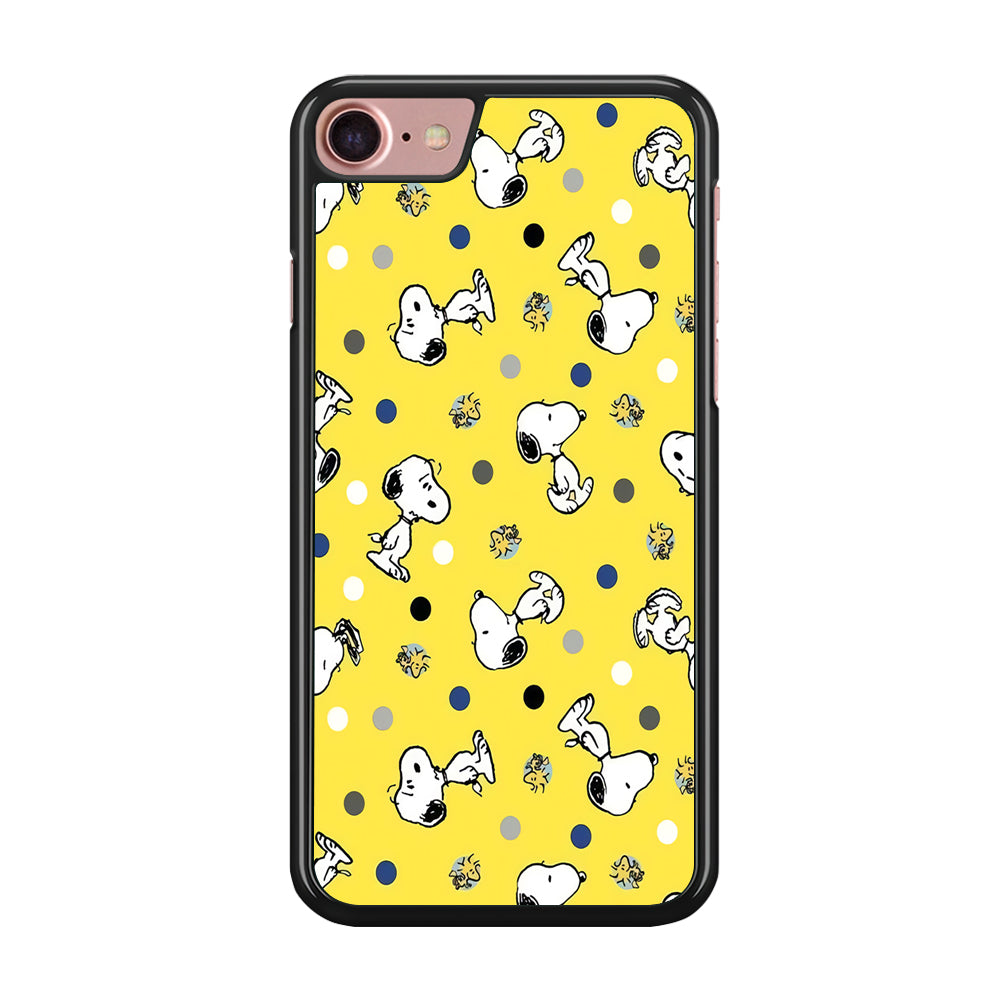 Snoopy and Woodstock Yellow Polka iPhone 8 Case