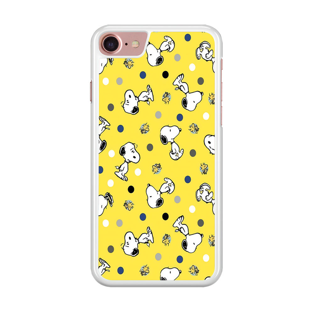 Snoopy and Woodstock Yellow Polka iPhone 8 Case