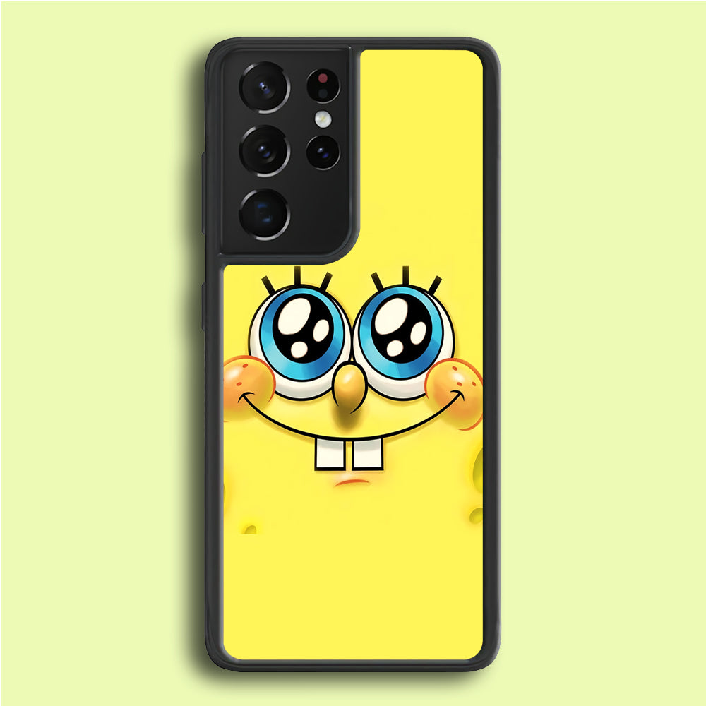 Spongebob's smiling face Samsung Galaxy S21 Ultra Case