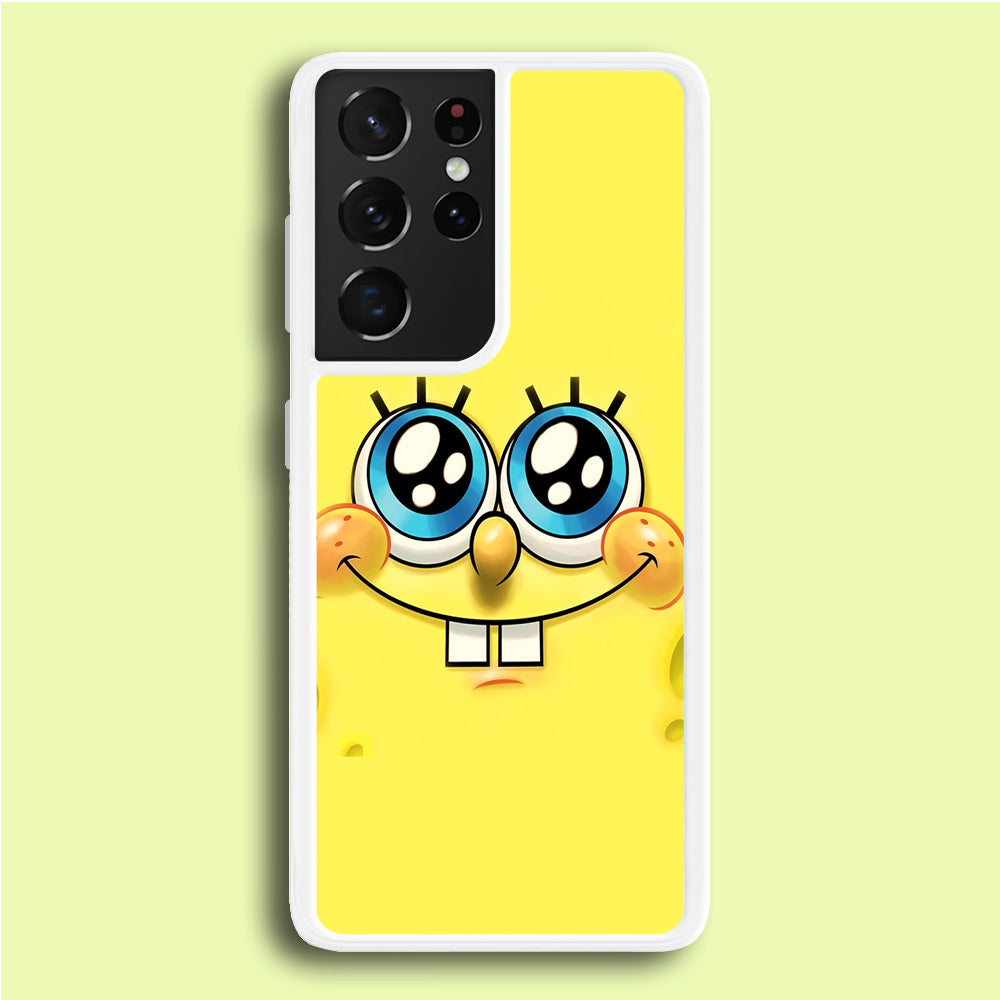 Spongebob's smiling face Samsung Galaxy S21 Ultra Case