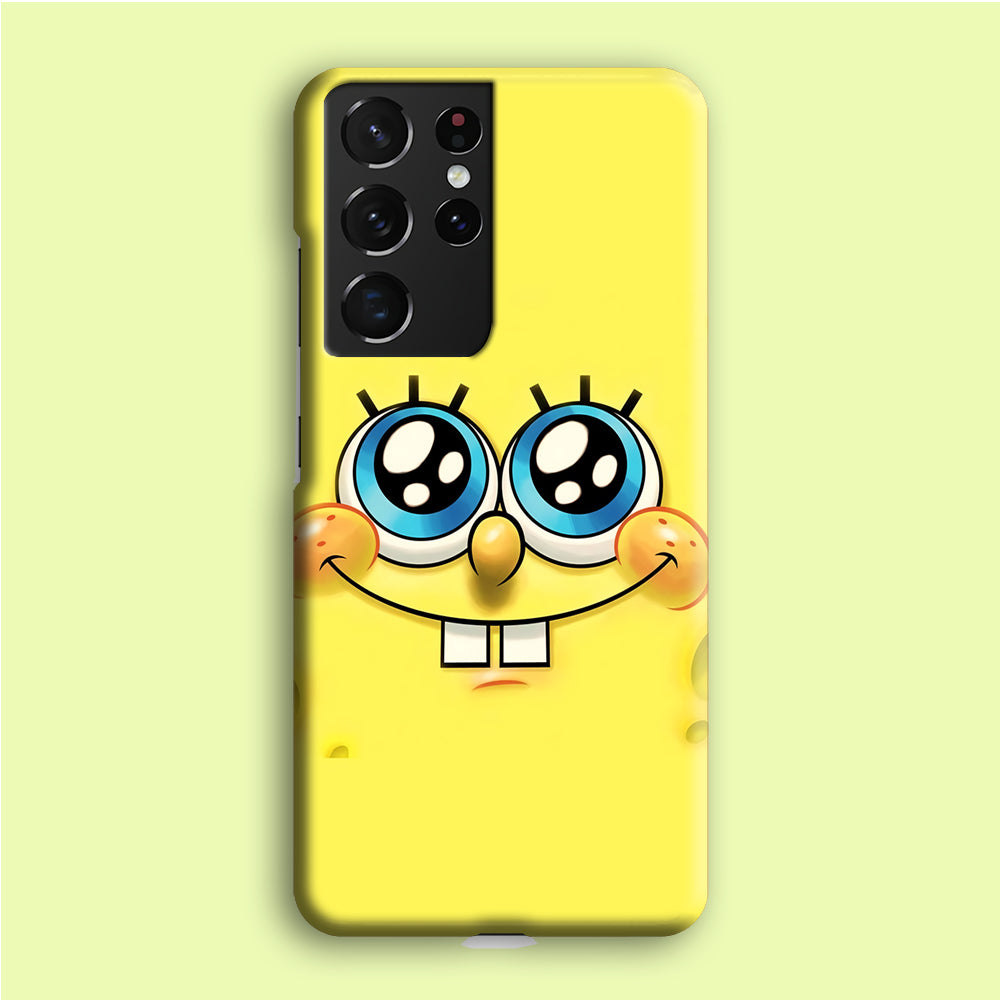 Spongebob's smiling face Samsung Galaxy S21 Ultra Case