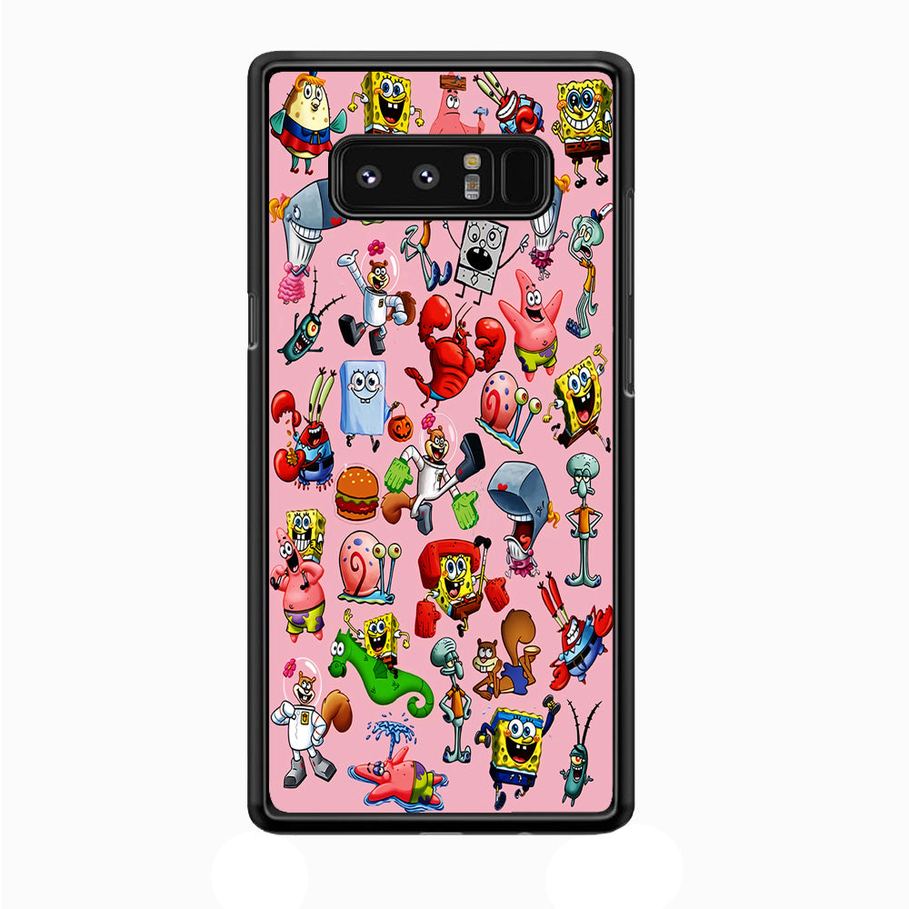 Spongebob and Friend Sticker Samsung Galaxy Note 8 Case