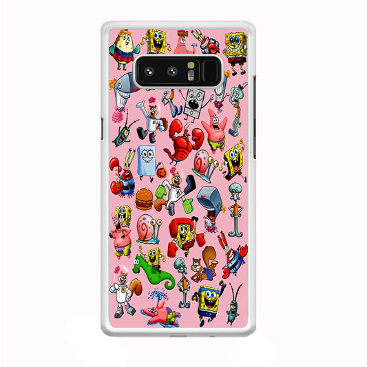 Spongebob and Friend Sticker Samsung Galaxy Note 8 Case