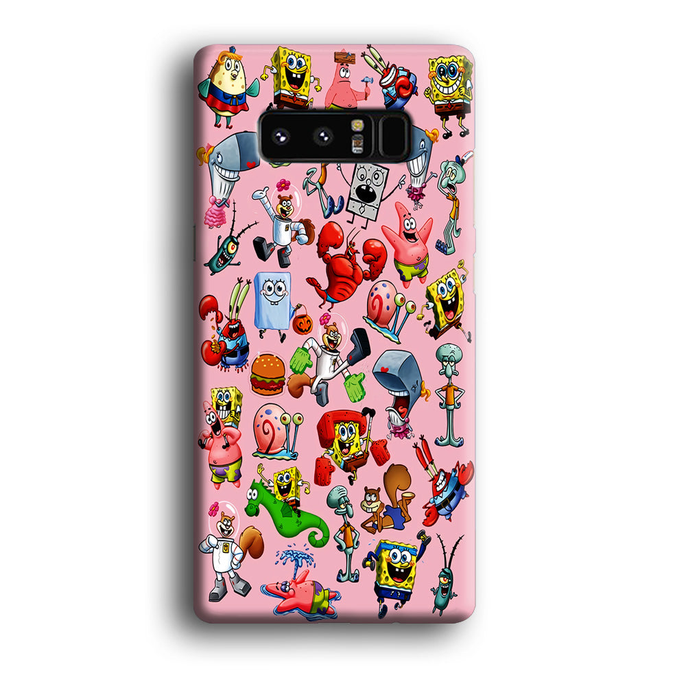 Spongebob and Friend Sticker Samsung Galaxy Note 8 Case