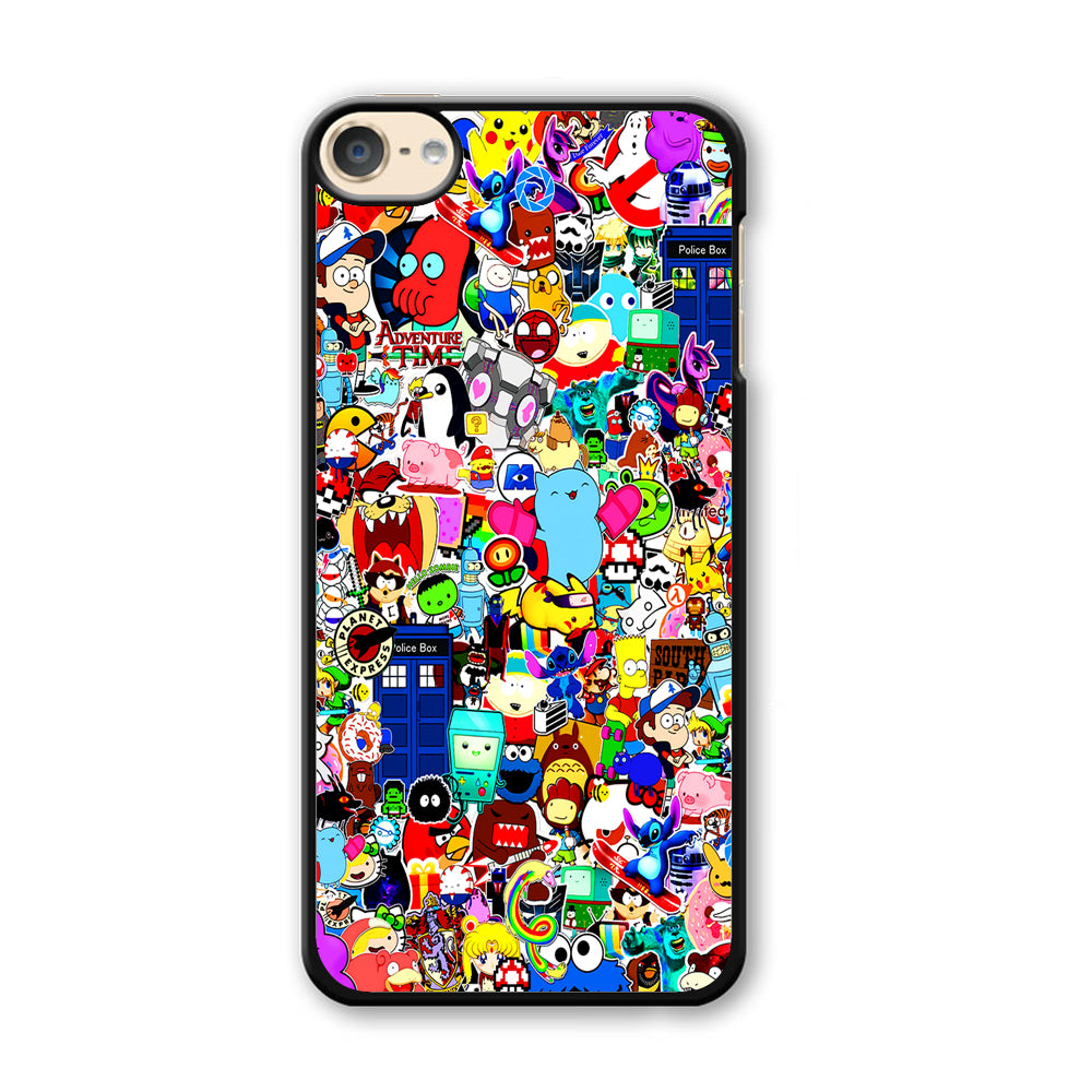 Sticker Collection Cartoon iPod Touch 6 Case