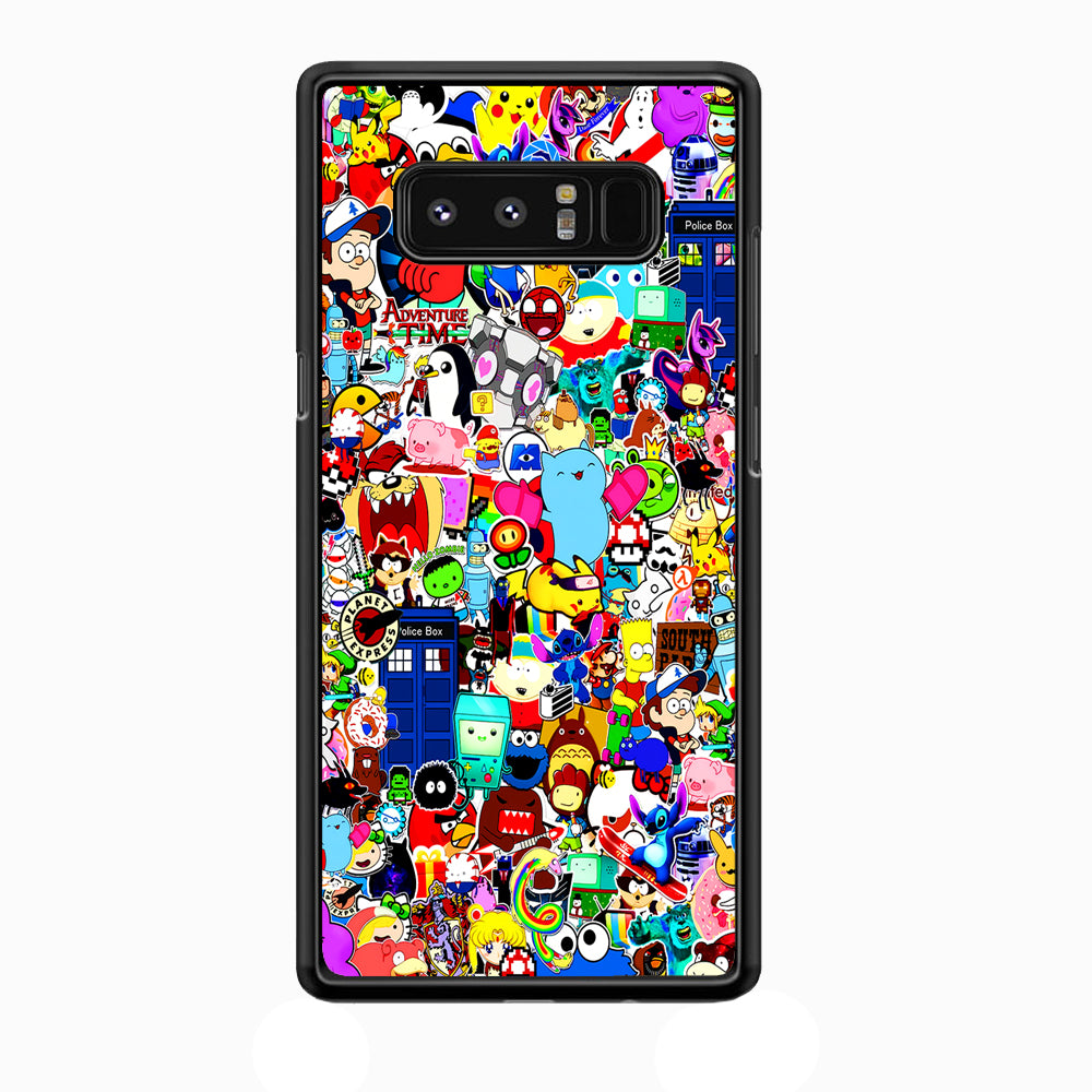 Sticker Collection Cartoon Samsung Galaxy Note 8 Case