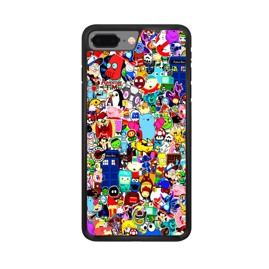 Sticker Collection Cartoon iPhone 8 Plus Case