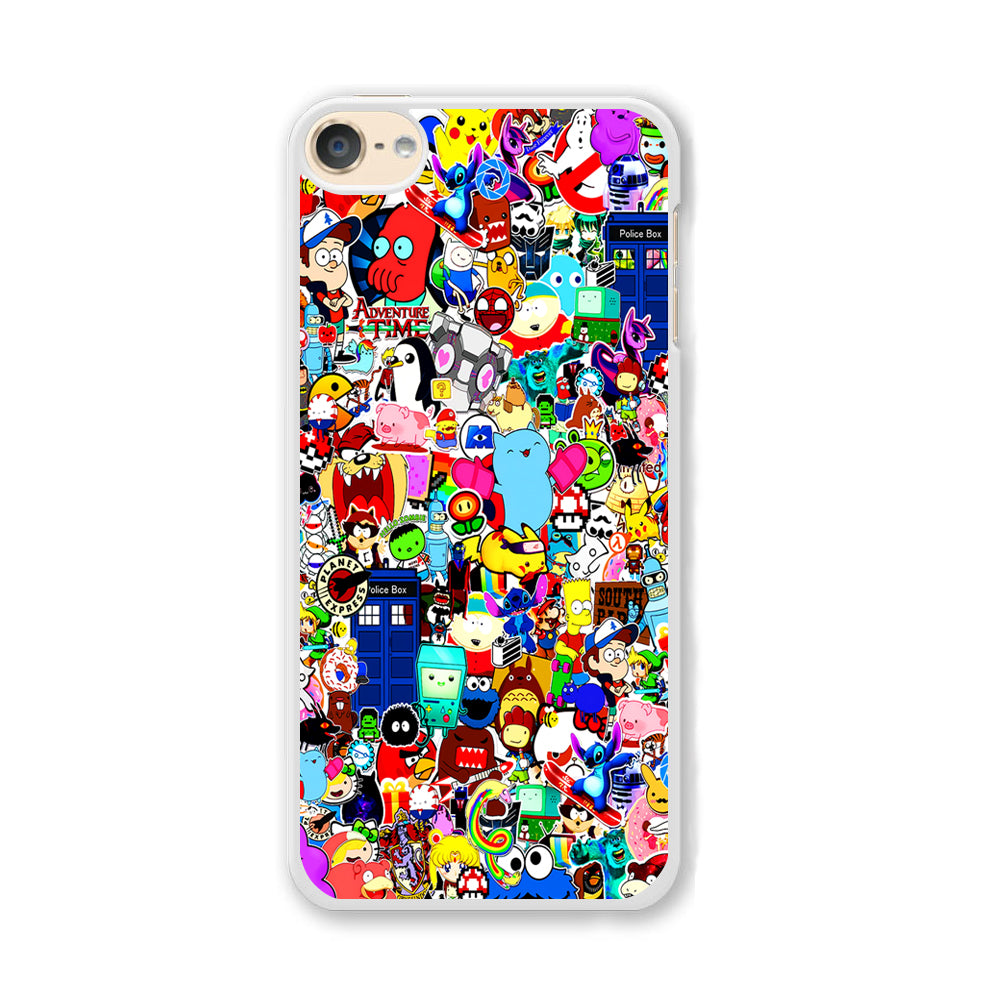 Sticker Collection Cartoon iPod Touch 6 Case