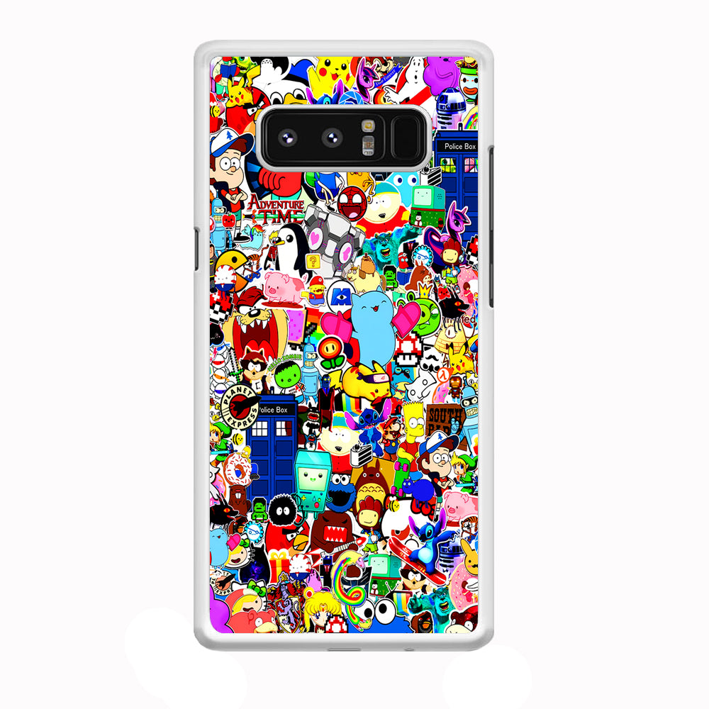 Sticker Collection Cartoon Samsung Galaxy Note 8 Case