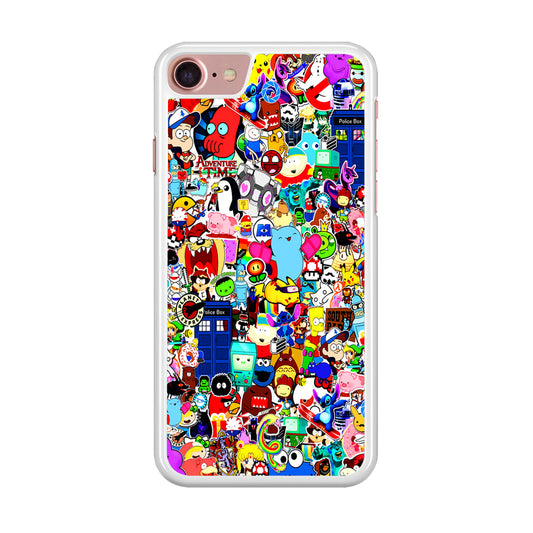 Sticker Collection Cartoon iPhone SE 2020 Case