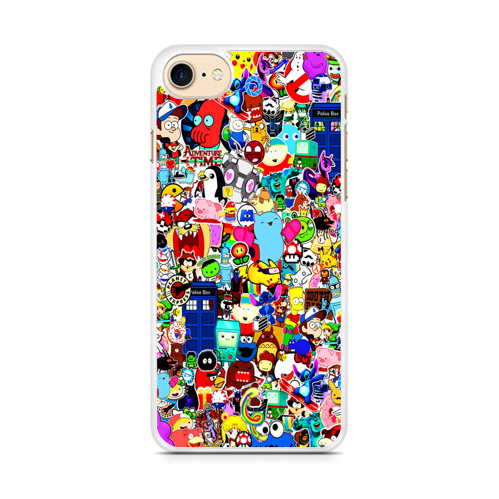 Sticker Collection Cartoon iPhone 8 Case