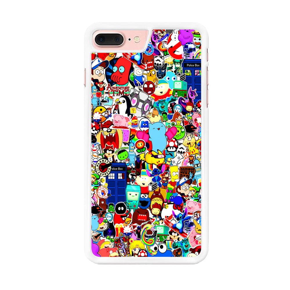 Sticker Collection Cartoon iPhone 8 Plus Case