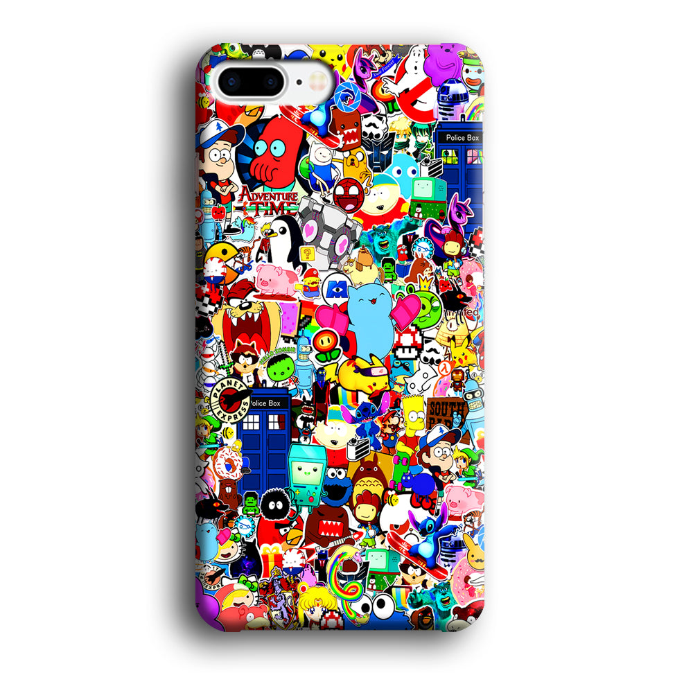 Sticker Collection Cartoon iPhone 8 Plus Case