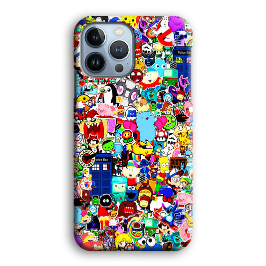 Sticker Collection Cartoon iPhone 13 Pro Case