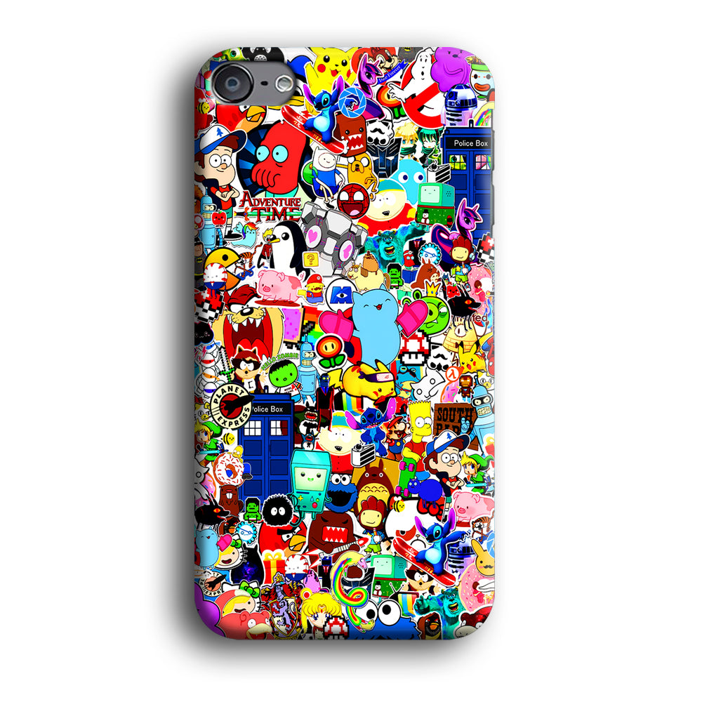 Sticker Collection Cartoon iPod Touch 6 Case