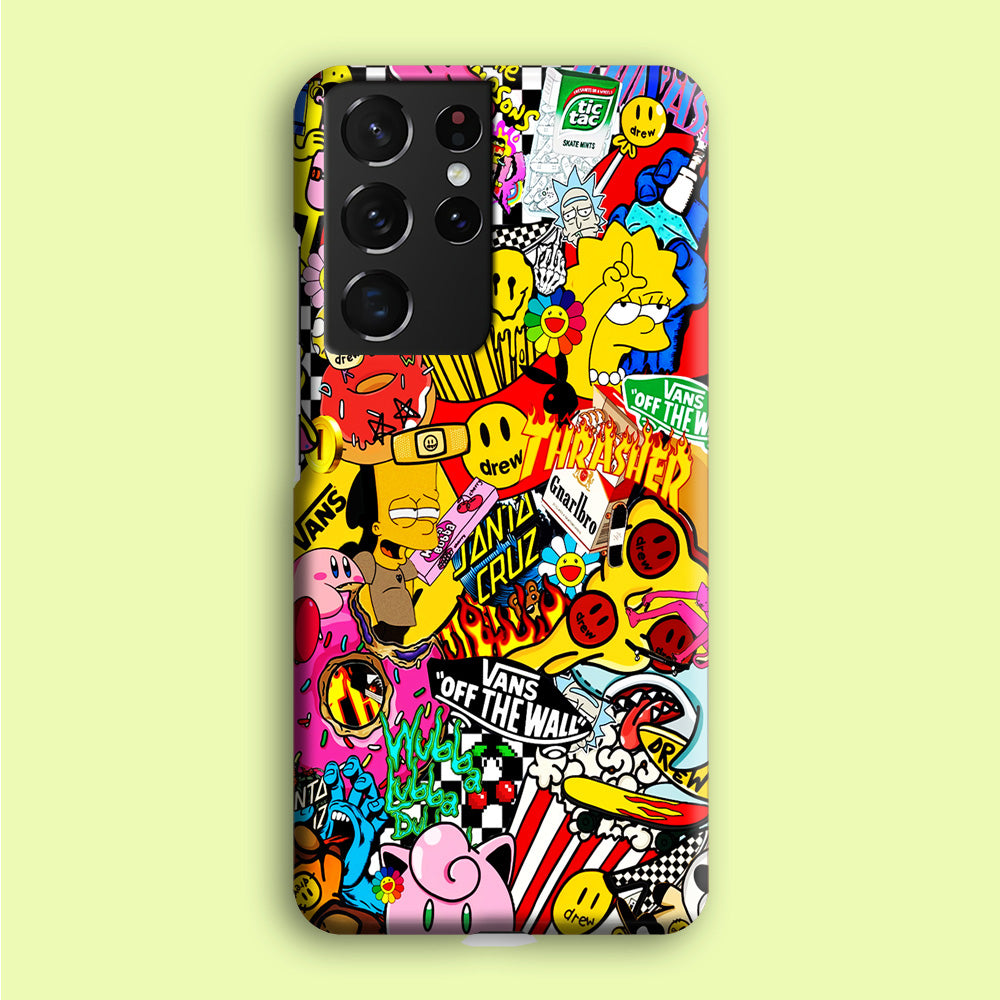 Sticker Collection Random Samsung Galaxy S21 Ultra Case