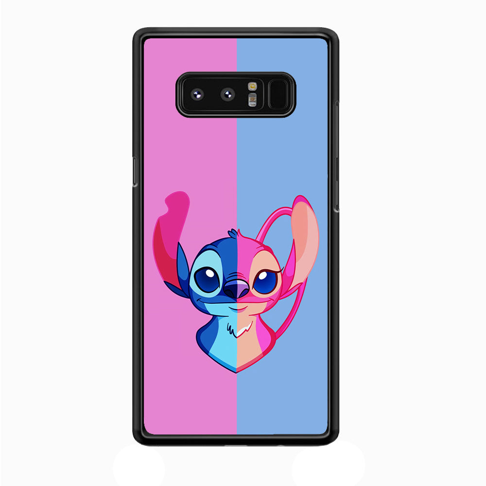 Stitch and Angel Pink Blue Samsung Galaxy Note 8 Case