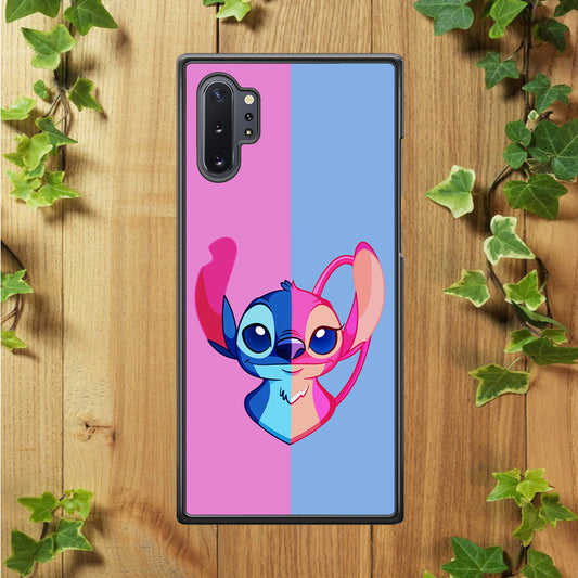 Stitch and Angel Pink Blue Samsung Galaxy Note 10 Plus Case