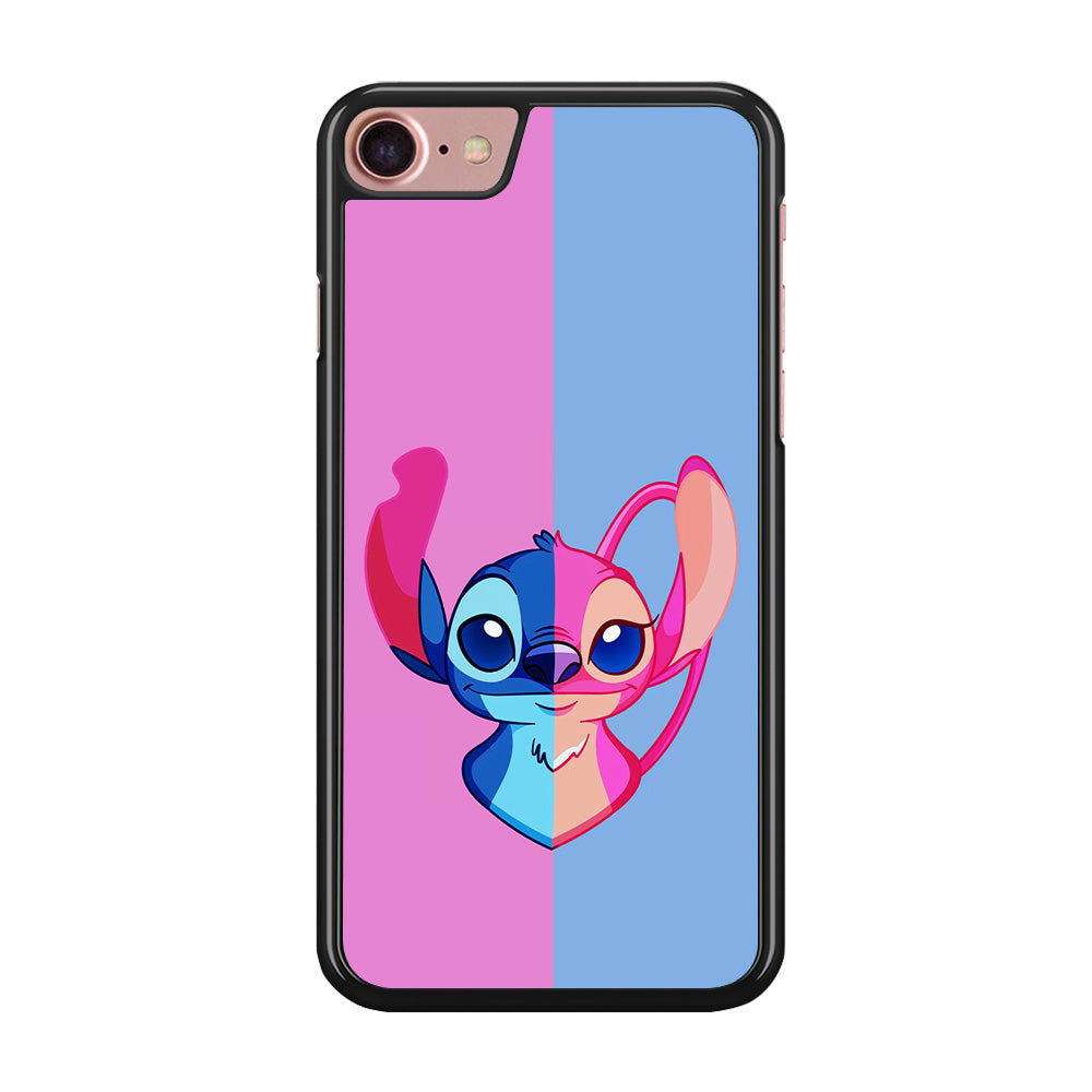 Stitch and Angel Pink Blue iPhone 8 Case