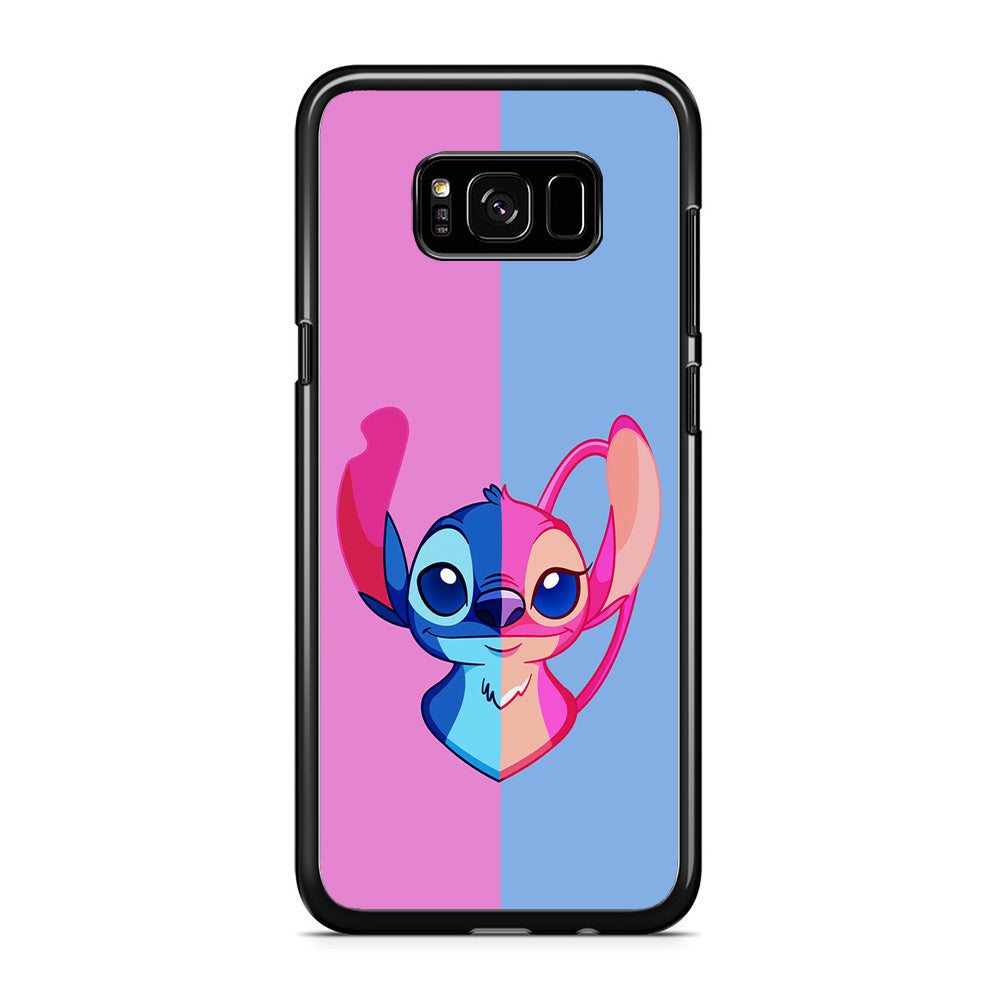 Stitch and Angel Pink Blue Samsung Galaxy S8 Case